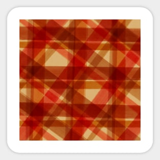 Painted Plaid in Red Sticker